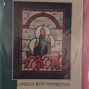Vintage Candles with Poinsettias Quilt Pattern #807